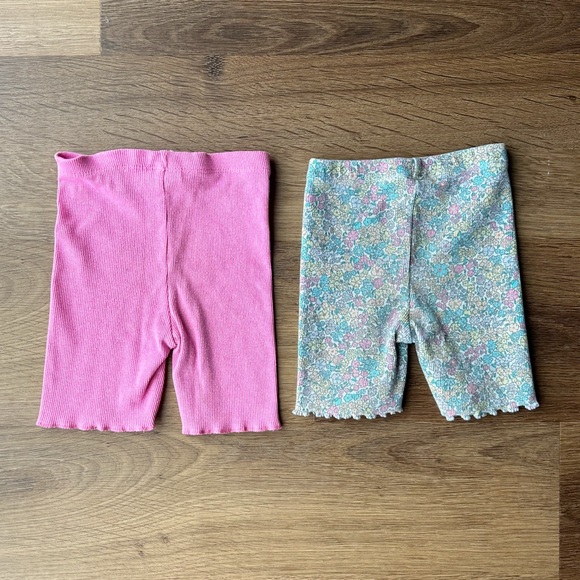 Zara Kids | Pink and Floral Biker Shorts - Picture 2 of 3